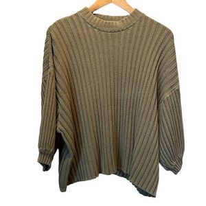 Urban Outfitters Women’s Green Slouchy Sweater Balloon Sleeves Size Large